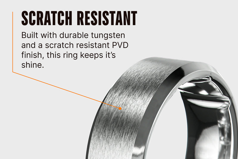 Groove Ring® Tungsten - Platinum