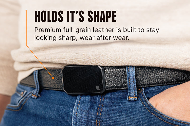 Groove Leather Belt® - Black