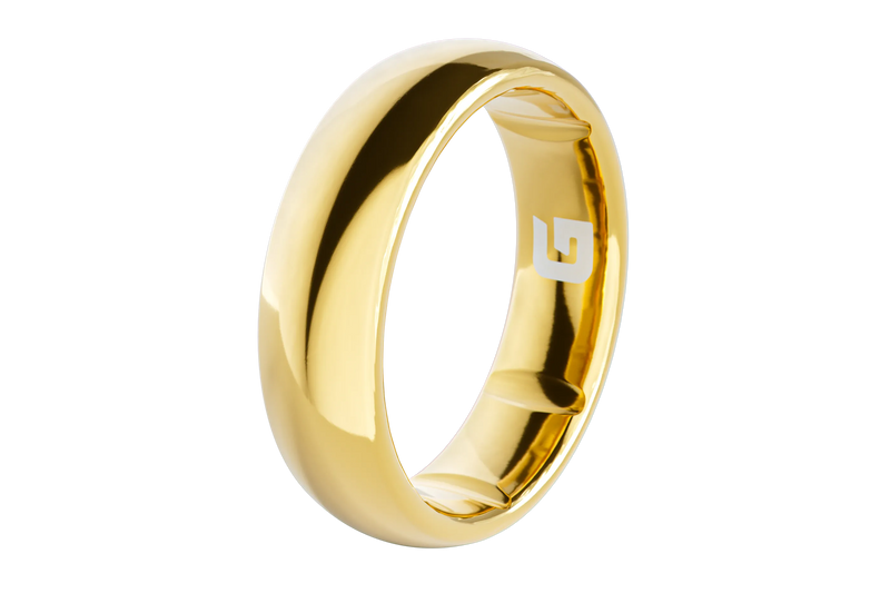 Groove Ring® Tungsten 6mm - 24k Gold