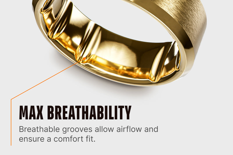 Groove Ring® Tungsten - 24k Gold