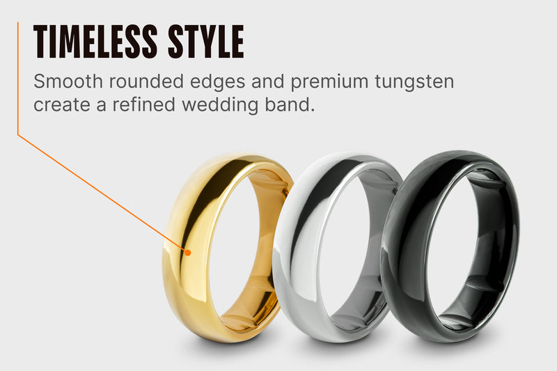 Groove Ring® Tungsten 6mm - 24k Gold