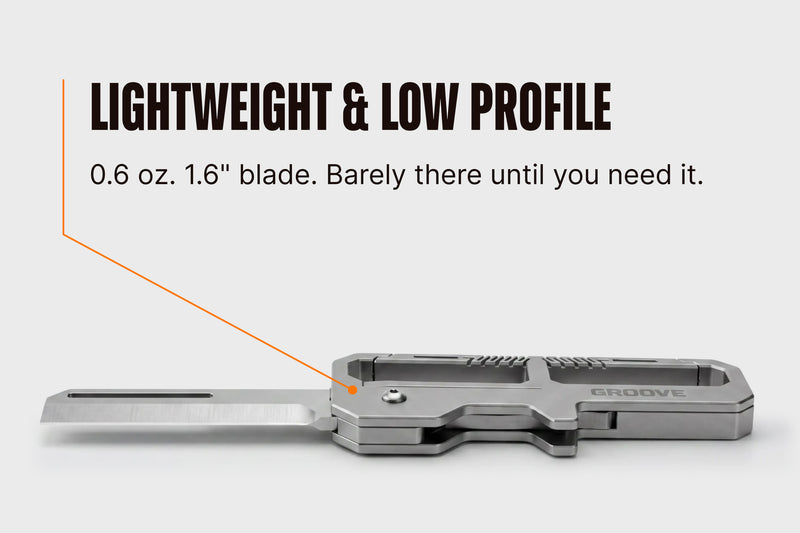 Groove™ Carabiner Knife - Silver