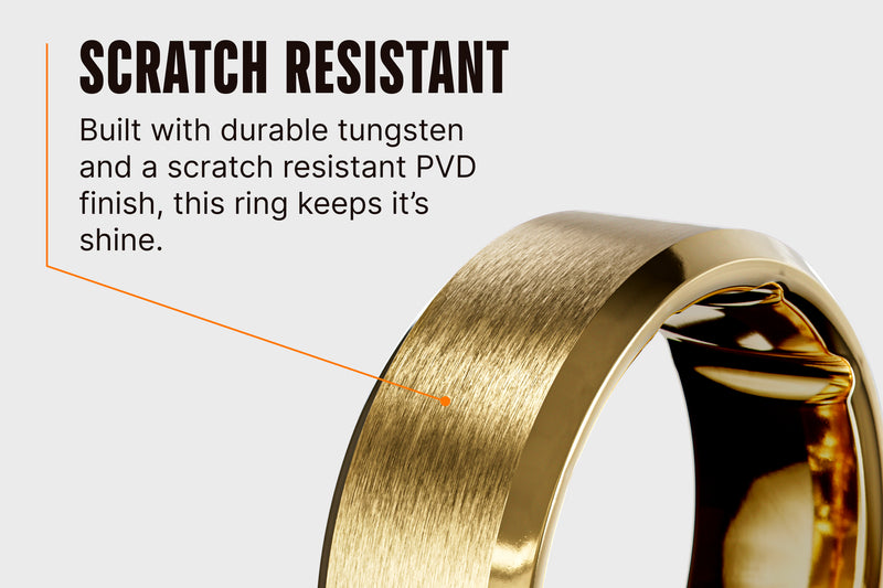 Groove Ring® Tungsten - 24k Gold
