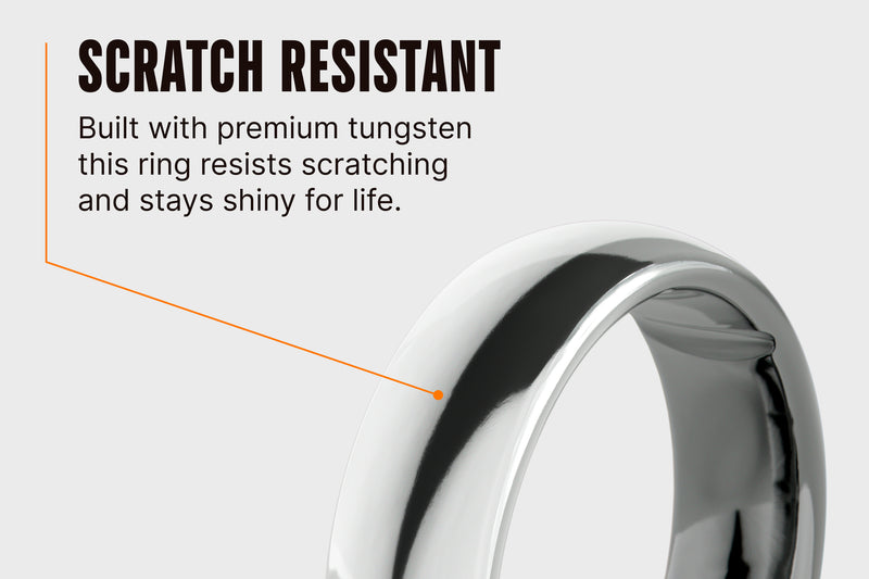 Groove Ring® Tungsten 6mm - Platinum