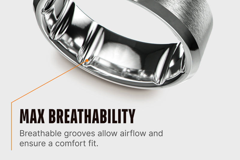 Groove Ring® Tungsten - Platinum